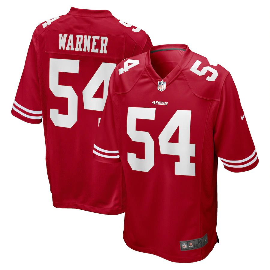 Men San Francisco 49ers #54 Fred Warner Nike Scarlet Game NFL Jersey